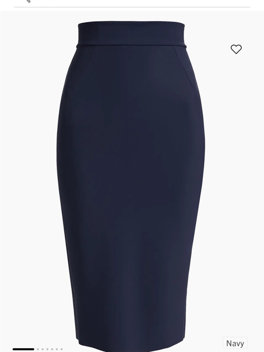 Chiara Boni Navy Pencil Midi Skirt with Back Vent